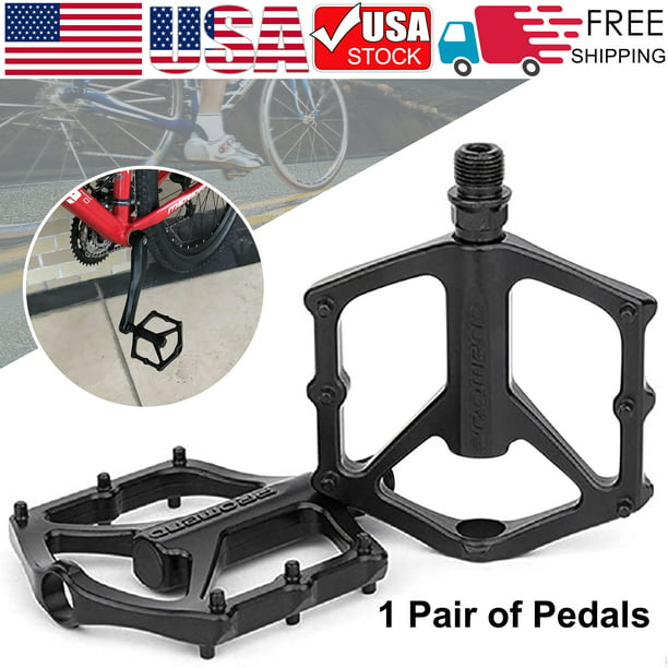 1 PAIR Bicycle Road Mountain Bike Pedals Aluminum Alloy Sealed Bearing Black USA